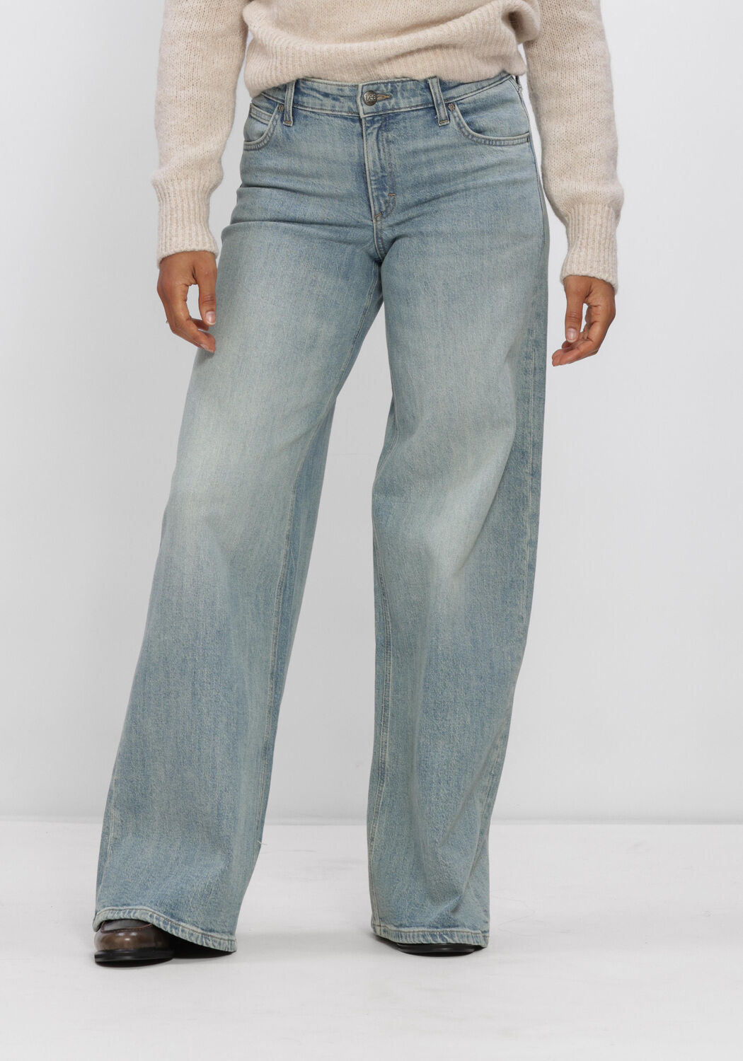 Lichtblauwe LEE Wide jeans HOPE