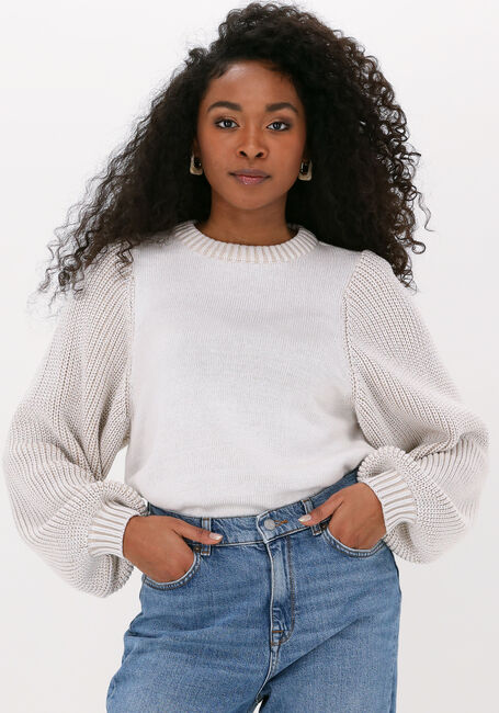 Beige ANOTHER LABEL Trui ULLA KNITTED PULL - large