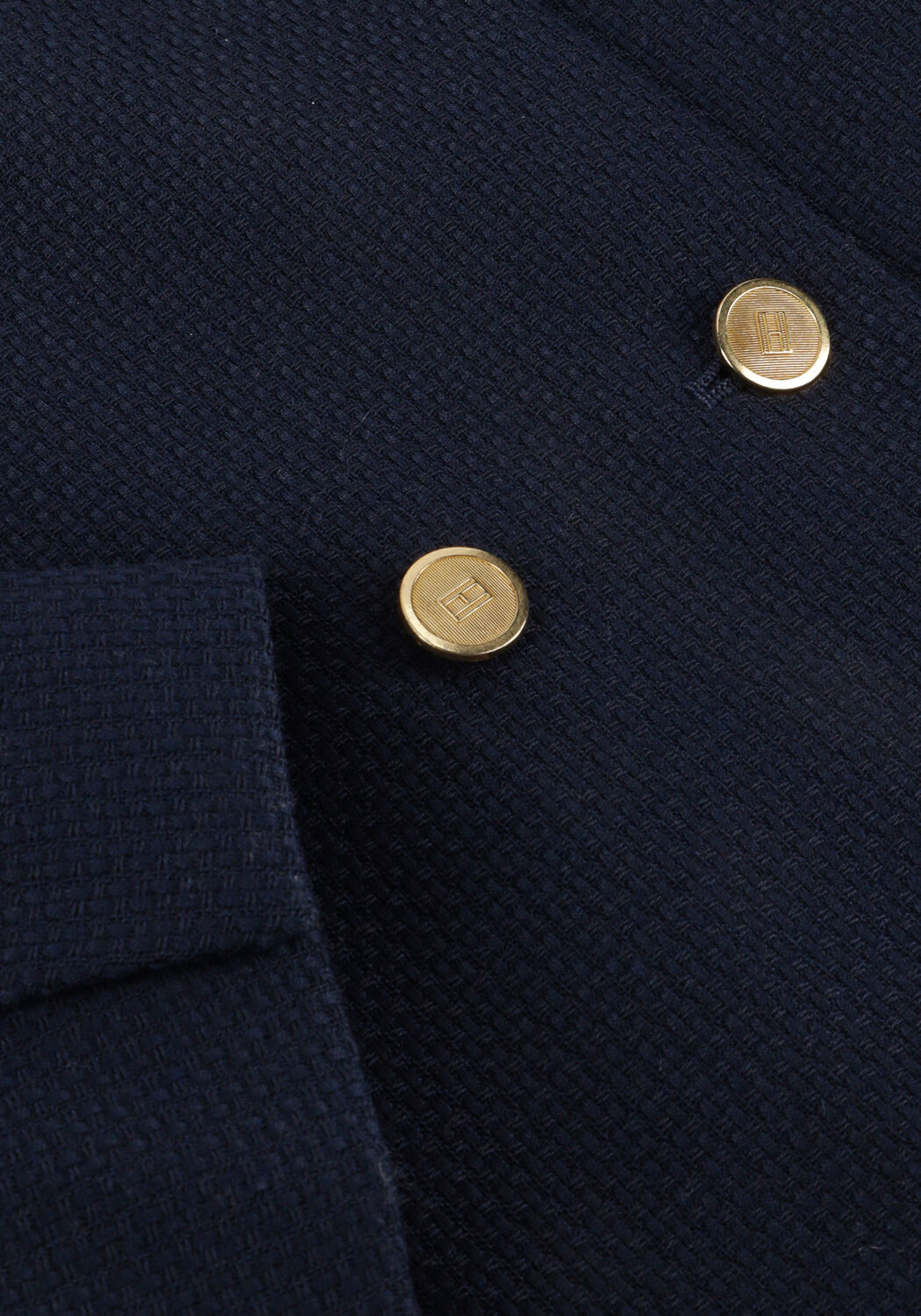 Donkerblauwe TOMMY HILFIGER Jack PREPPY TEXTURE LADY JACKET - large