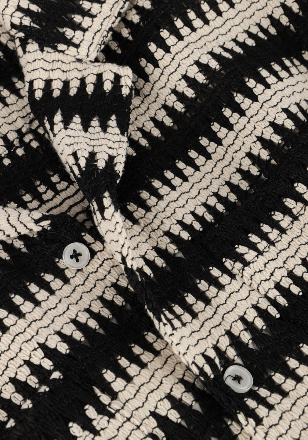 Zwarte ANERKJENDT Casual overhemd AKKURT STRUC STRIPE S/S SHIRT - large