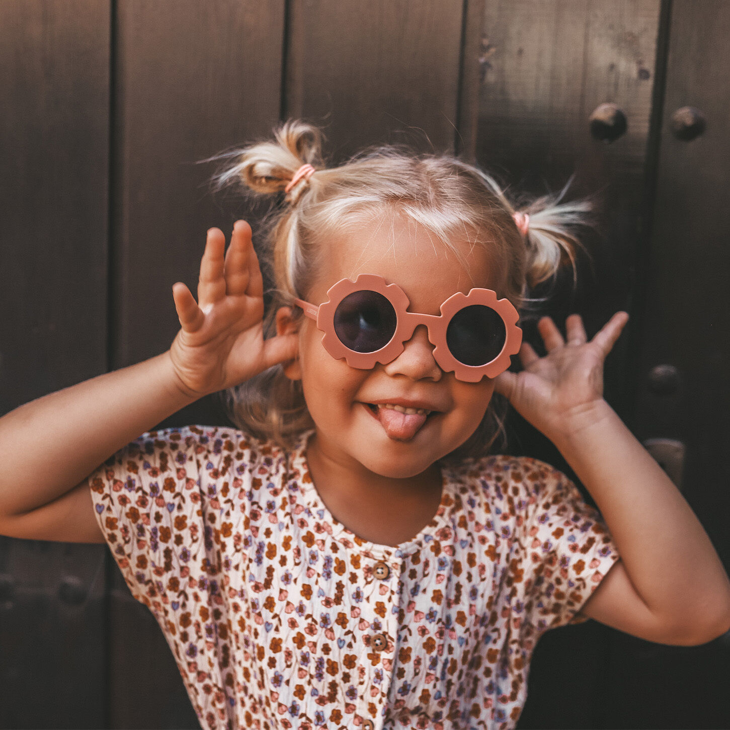 SALTED STORIES SOLID SUNGLASSES Lunettes de soleil Rose clair - large