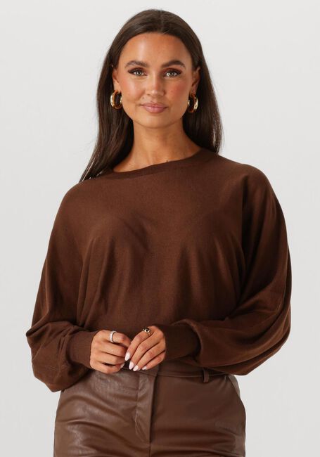 Bruine MINUS Trui DANA BAT SLEEVE KNIT PULLOVER - large