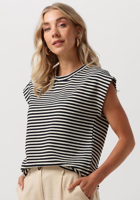 YDENCE Haut TOP TIRZA en bleu - large