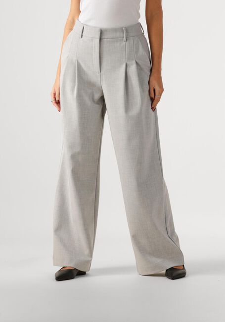 Grijze MSCH COPENHAGEN Pantalon MSCHHENRIKE HW PANTS - large