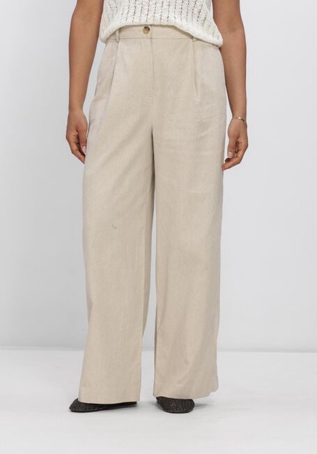 MODSTR&Ouml;M GALEMD LINEN WIDE PANTS Pantalons en beige - large