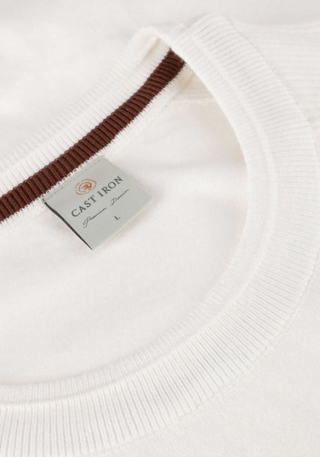 CAST IRON CREWNECK ESSENTIAL COTTON STRETCH Pulls & Gilets en blanc - large