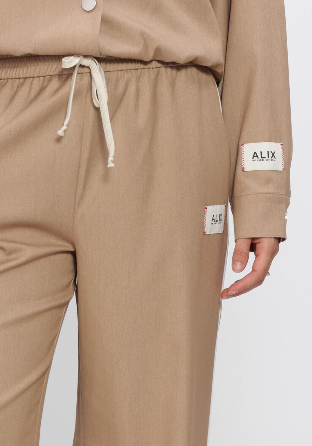 Camel ALIX THE LABEL Broeken/jumpsuits LADIES WOVEN 2 TONE PANTS - large
