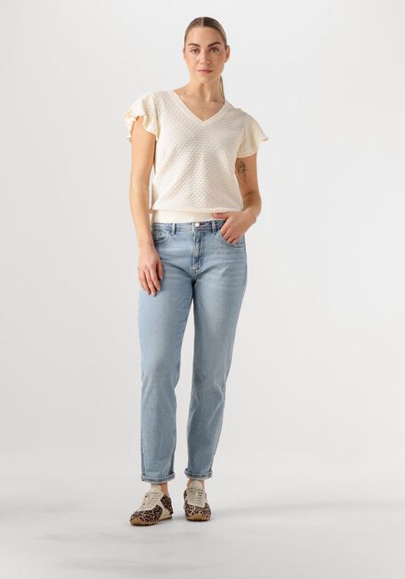 Ecru MOS MOSH Top MMGANNA PATTERN V-NECK KNIT - large