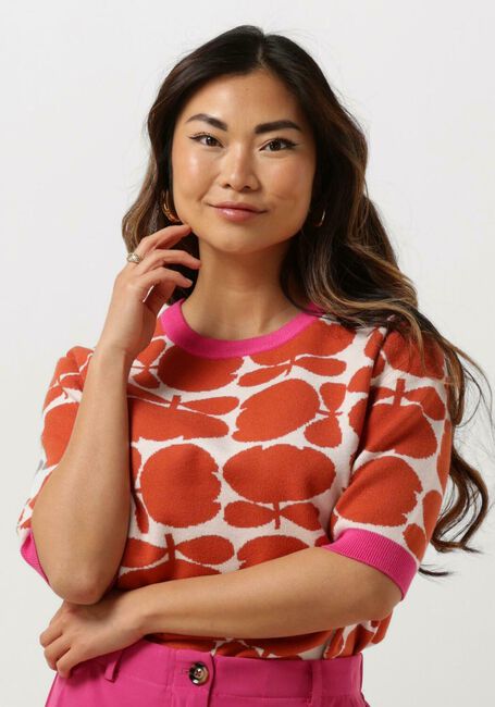 Bruine YDENCE Top KNITTED TOP TULIP - large
