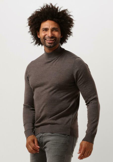 PROFUOMO Pull PULLOVER MOCK en taupe - large