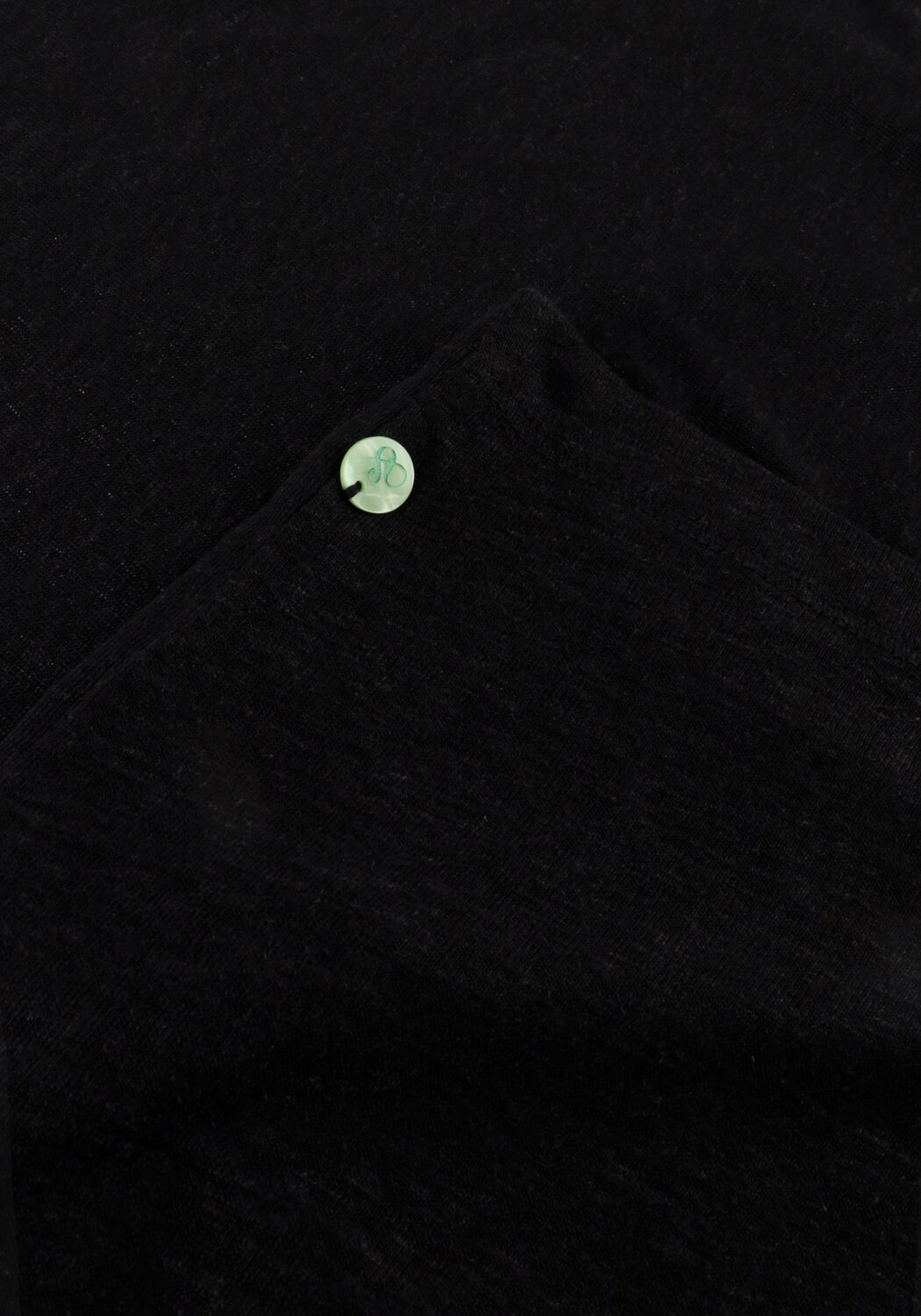 SCOTCH & SODA T-shirt SOFT V-NECK LINEN T-SHIRT en noir - large