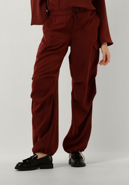 SUMMUM Pantalon cargo TROUSERS FLUID en rouge - large
