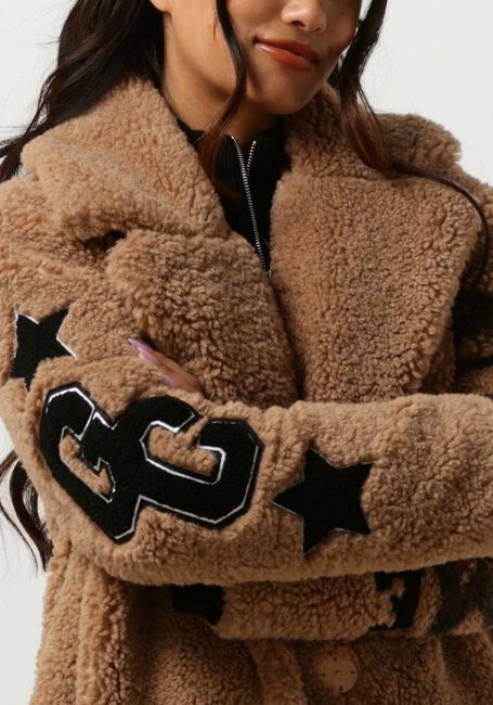 GOOSECRAFT Manteau Teddy GC RHONDA SCRIPT COAT en cognac - large