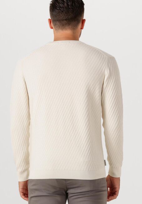 Ecru CAST IRON Trui REGULAR FIT COTTON STRETCH STRUCTURE - large