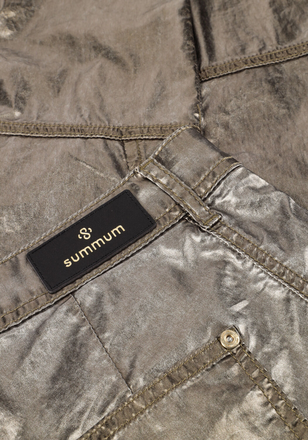 Metallic SUMMUM Broeken/jumpsuits TAPERED METALLIC COATED TWILL - large