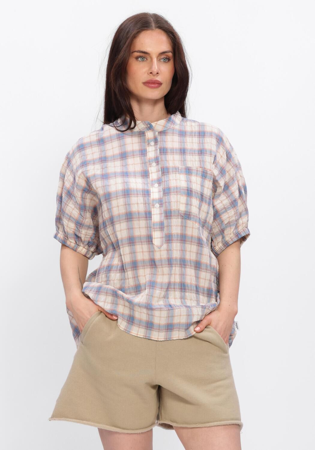 Blauwe PENN & INK  BLOUSE - large