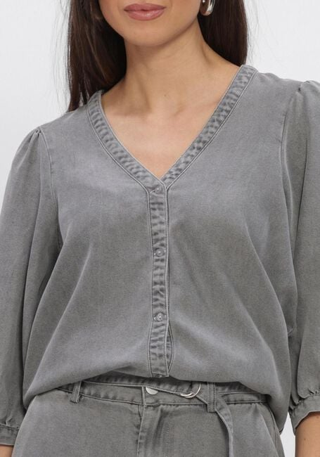 FREEBIRD DNM-TENCELL-BLACK-26-1 Blouses en gris - large