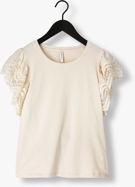 SUMMUM T-shirt JERSEY TOP TEE WITH LACE Blanc - large