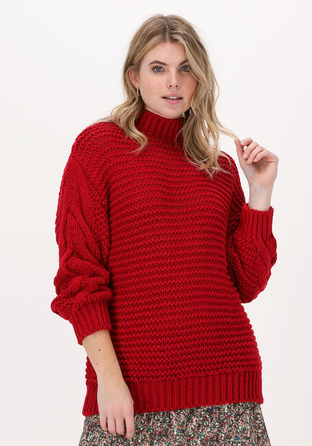 NA-KD Pull CABLE KNITTED SWEATER en rouge - large