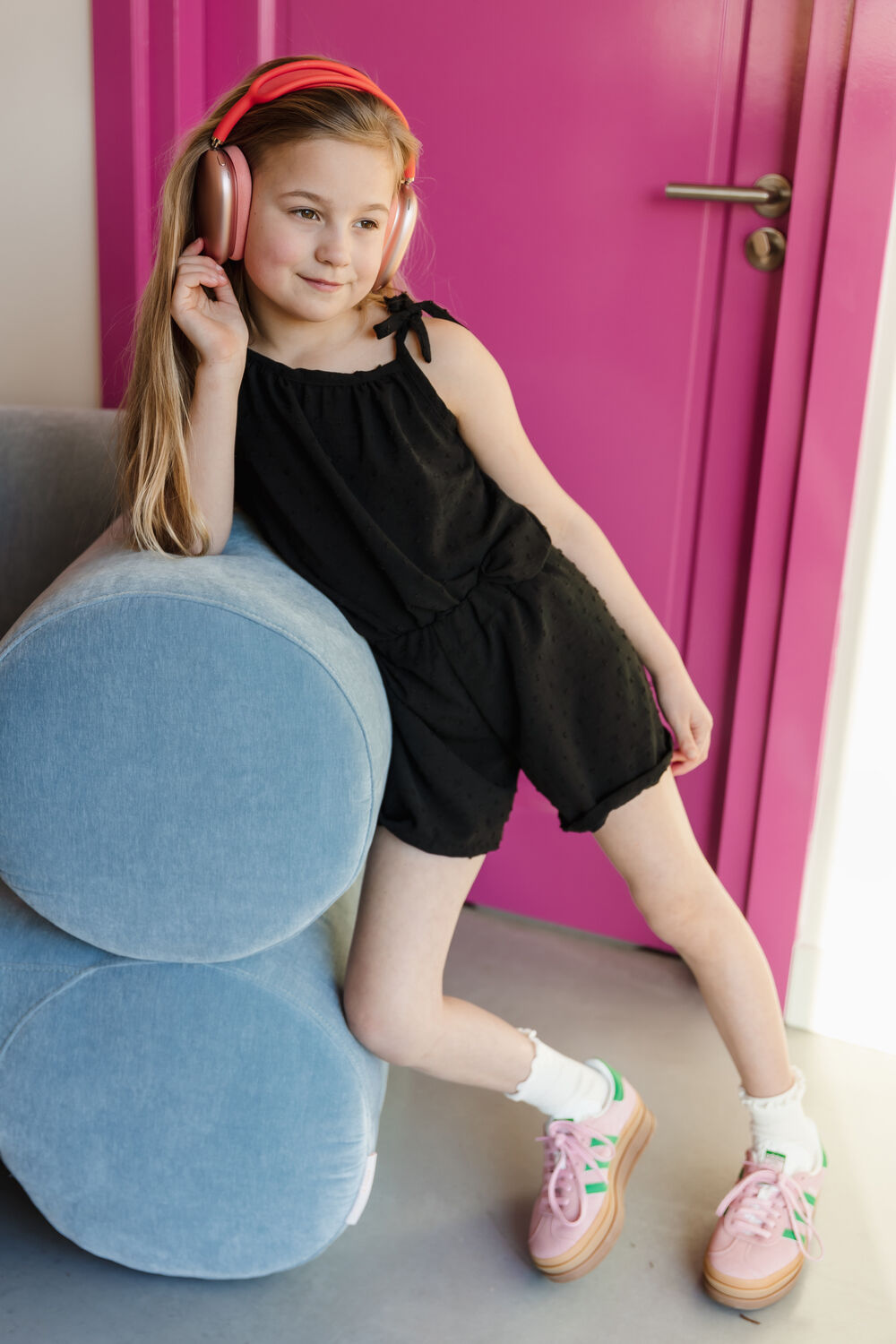 SALTY STITCH Haut BOHO TOP MET BANDJES - POPPY en noir - large