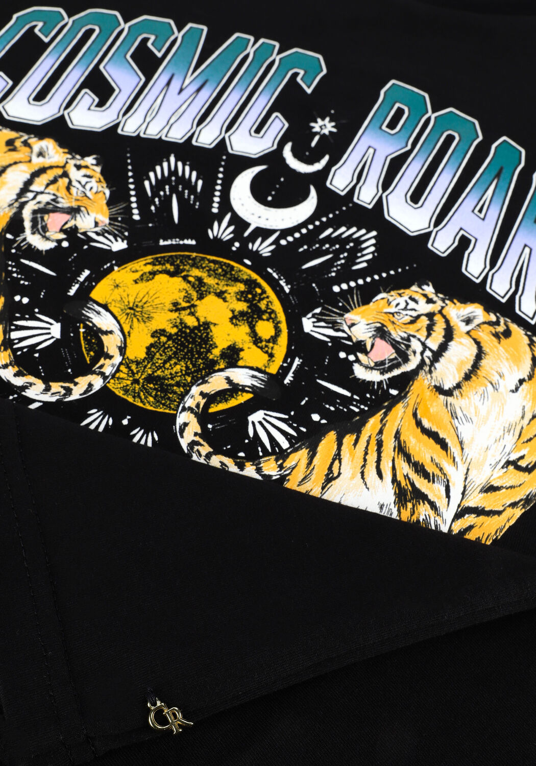 COLOURFUL REBEL T-shirt COSMIC ROARS BOXY TEE en noir - large