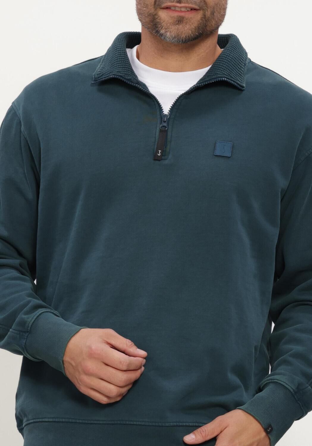 Groene BUTCHER OF BLUE Sweater ARMY SWEAT HALF ZIP - large
