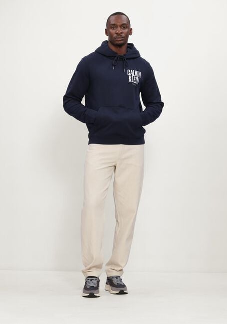 CALVIN KLEIN Chandail LS 350FLEECE EU BOLD CLVN KLN HOODIE Bleu fonc&eacute; - large