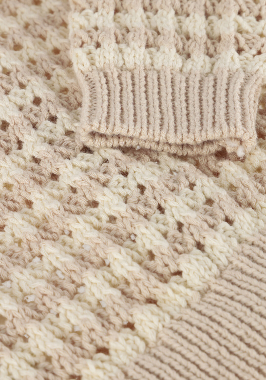 LIL' ATELIER Gilet NBFBOA LS KNIT CARD LIL en beige - large