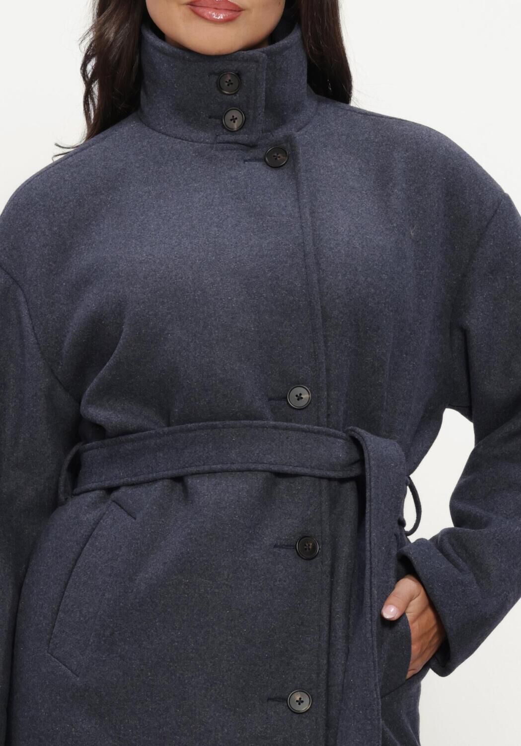 MSCH COPENHAGEN Manteau MSCHKEOLA SECILIA WOOL COAT Bleu fonc&eacute; - large