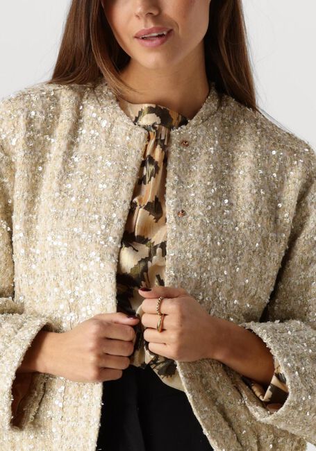 SUMMUM Jack JACKET TWEED SEQUINS en beige - large