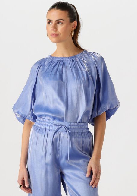 Lichtblauwe DANTE6 Top SIMO SHIMMER BACK DETAIL TOP - large