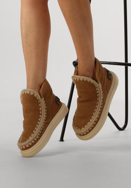 Cognac MOU  ESKIMO SNEAKER BOLD GLITTER LOGO Cognac MOU  ESKIMO SNEAKER BOLD GLITTER LOGO - large