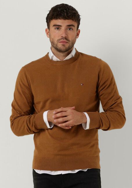 TOMMY HILFIGER Pull PIMA ORG CTN CASHMERE CREW NECK en marron - large