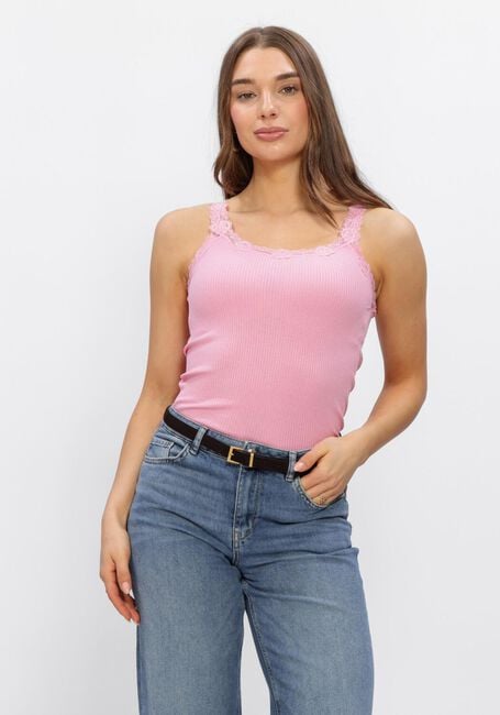 ROSEMUNDE Haut BABETTE DEEP BACK SILK TOP en rose - large