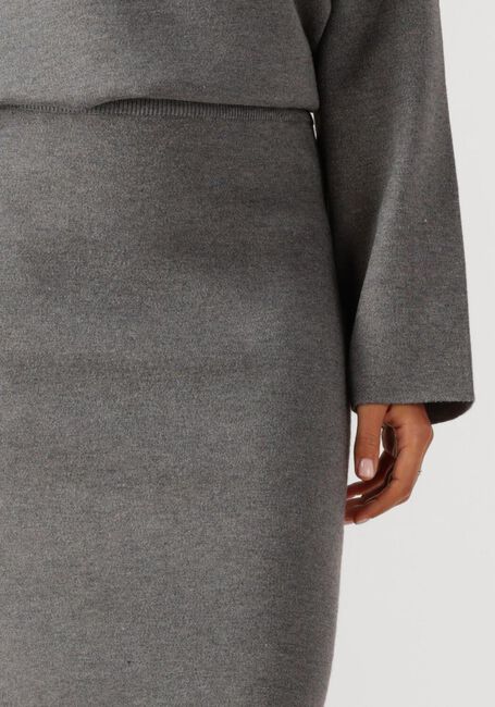 OBJECT Jupe maxi OBJREYNARD HW KNIT SKIRT en gris - large
