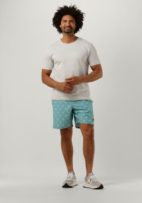 Lichtblauwe SHIWI Zwembroeken MEN SWIMSHORT SCRATCHED SHIWI PALM - large