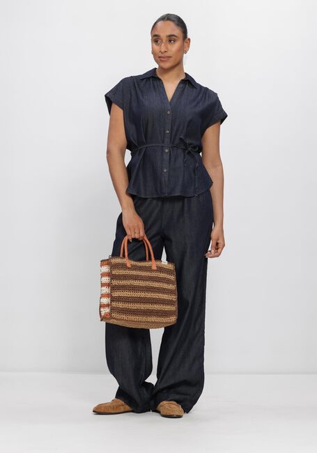 Blauwe SUMMUM  BLOUSE DENIM LW COTTON TENCEL - large