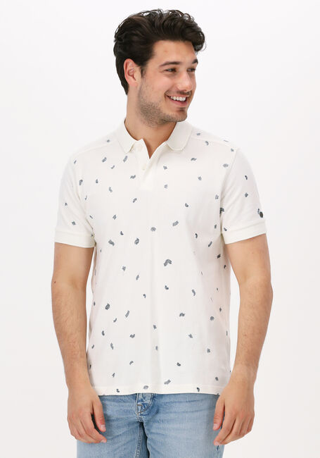 Gebroken wit CAST IRON Polo SHORT SLEEVE POLO RELAXED FIT PIQUE JERSEY - large