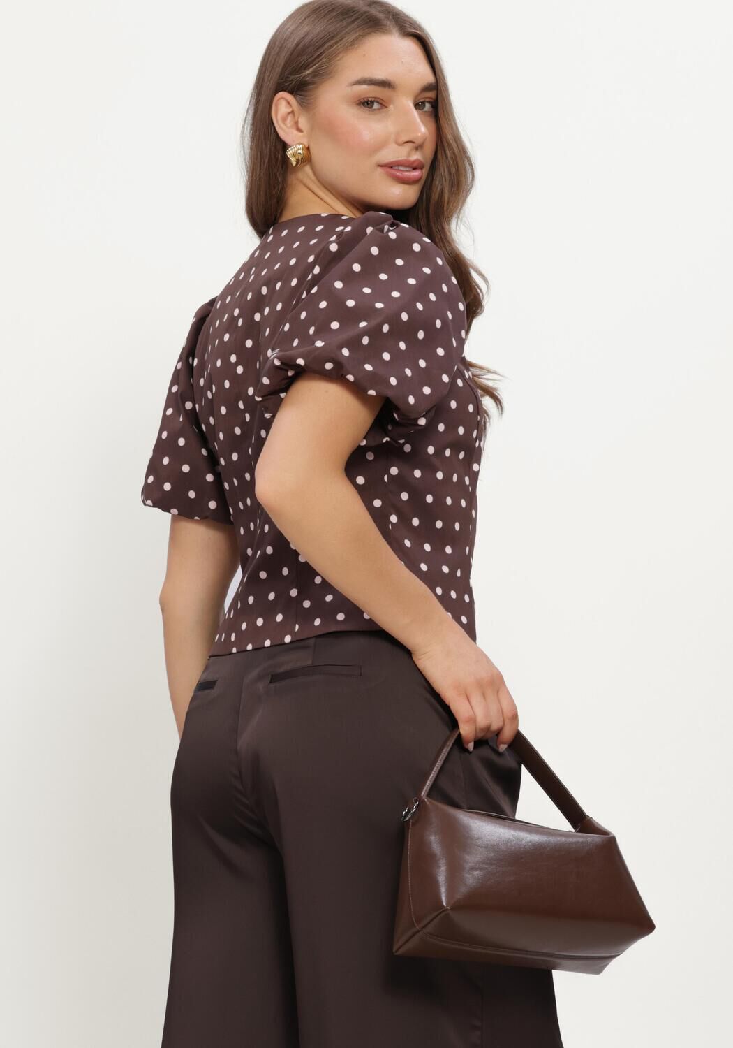 Bruine NEO NOIR  ANELA DOT BLOUSE - large