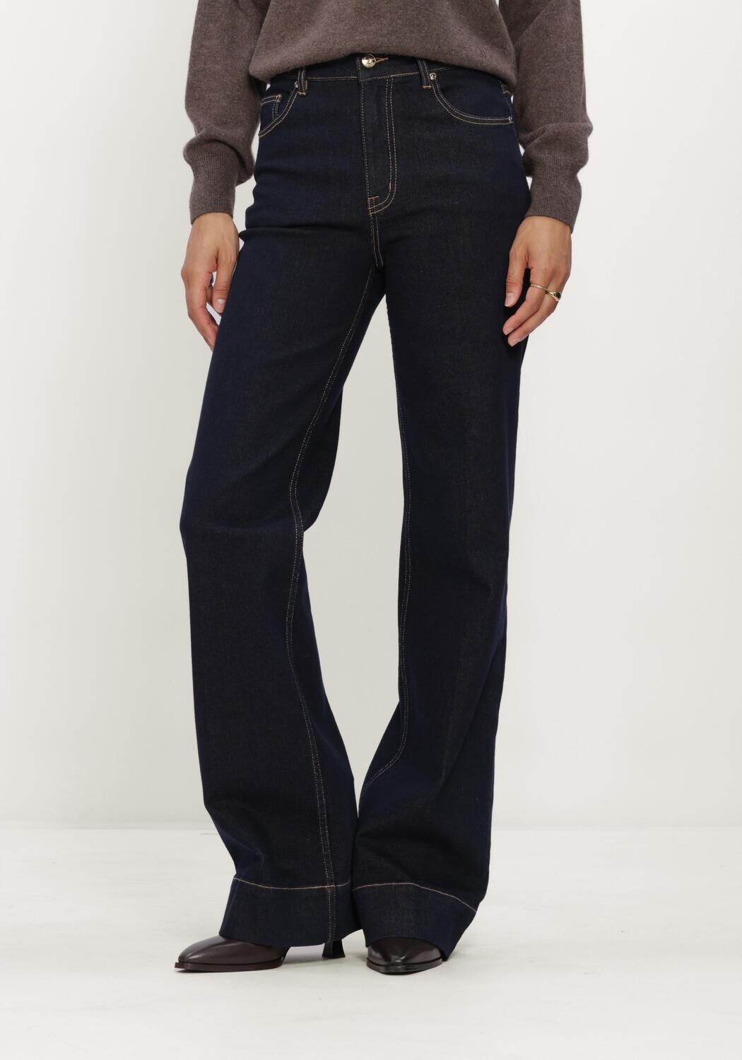 Donkerblauwe JANICE Straight leg jeans TREY - large