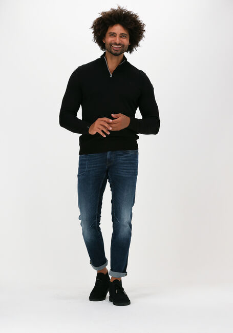 VANGUARD Chandail HALF ZIP COLLAR PIMA COTTON en noir - large