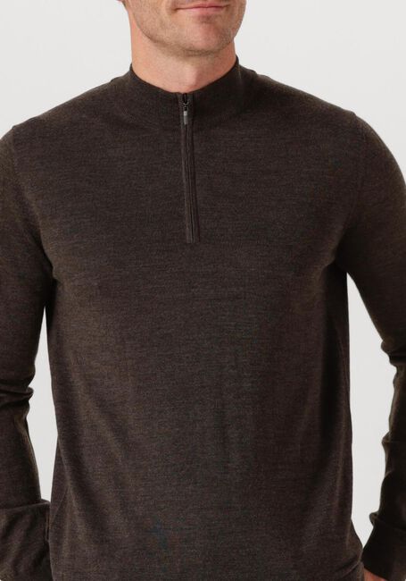 Bruine STEFANO LAURAN Trui HALF ZIP - large