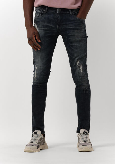 Donkerblauwe PUREWHITE Slim fit jeans #THE JONE - SKINNY FIT JEANS WITH ALLOVER DAMGAING SPOTS - large