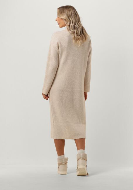 SELECTED FEMME Robe midi SLFMALINE LS KNIT DRESSHIGH NECK en beige - large