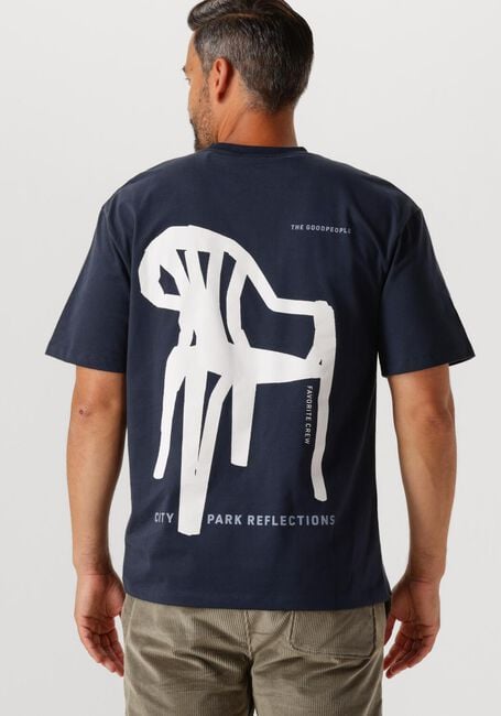 Donkerblauwe THE GOODPEOPLE T-shirt TAKI - large