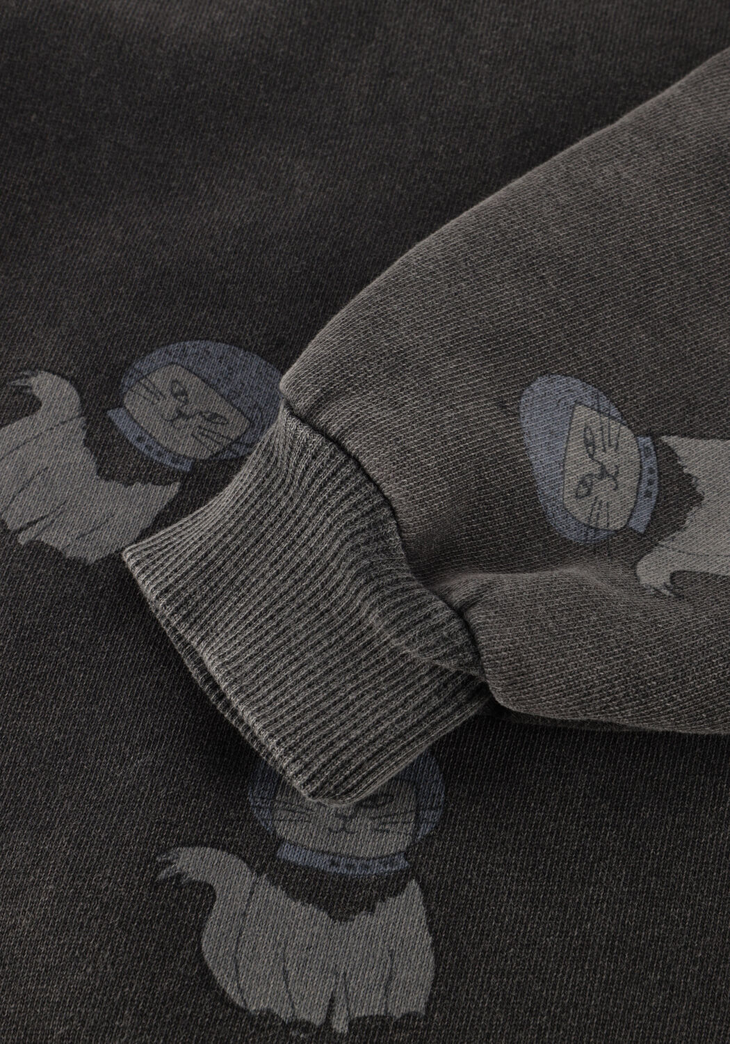 Grijze Sproet & Sprout Sweater SWEATSHIRT SPACE CAT PRINT - large