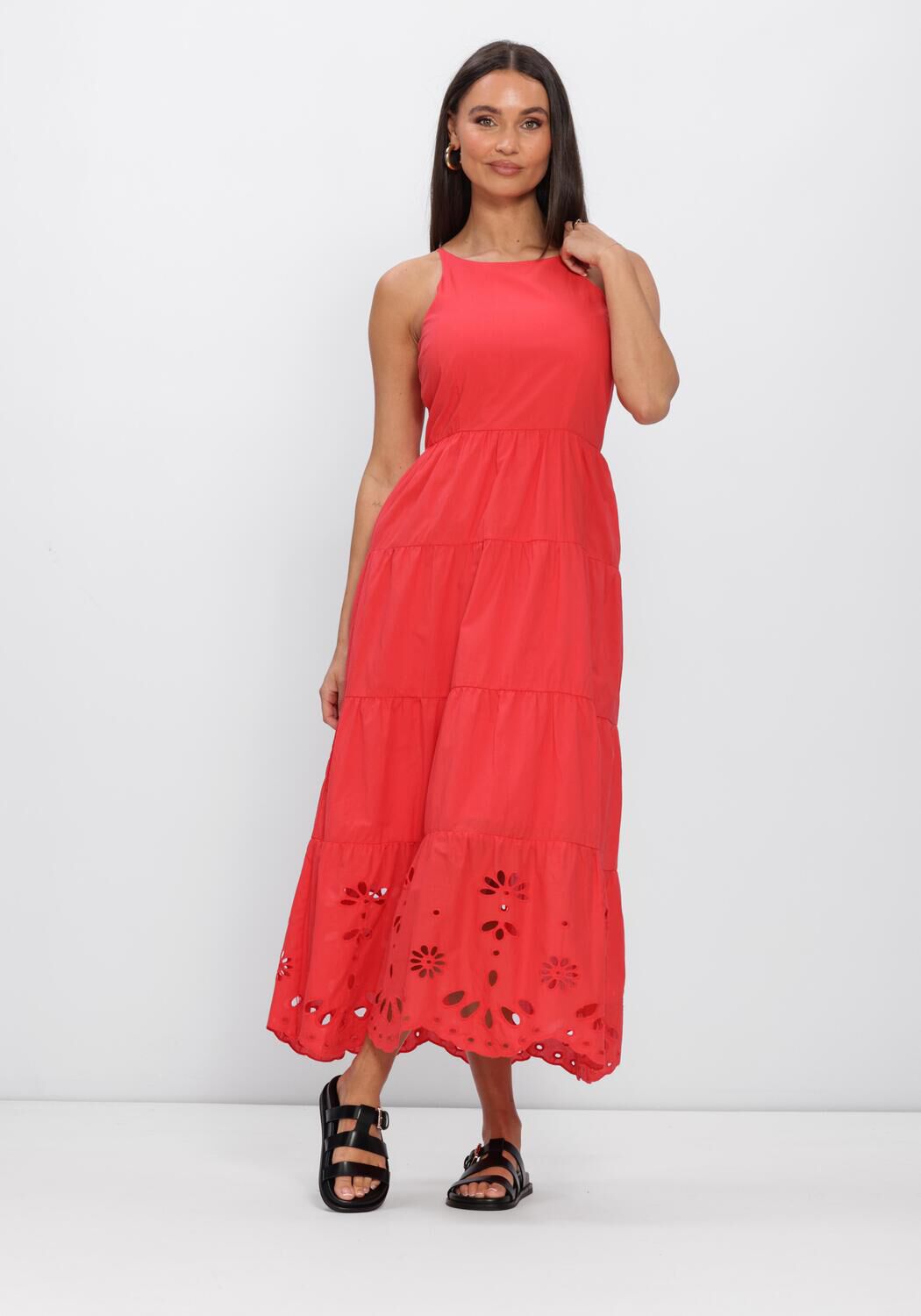 Y.A.S. YASLINE STRAP LONG DRESS Robes en rouge - large
