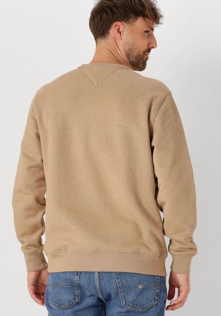 TOMMY JEANS Pull TJM REG BAGDE CREW EXT en marron - large