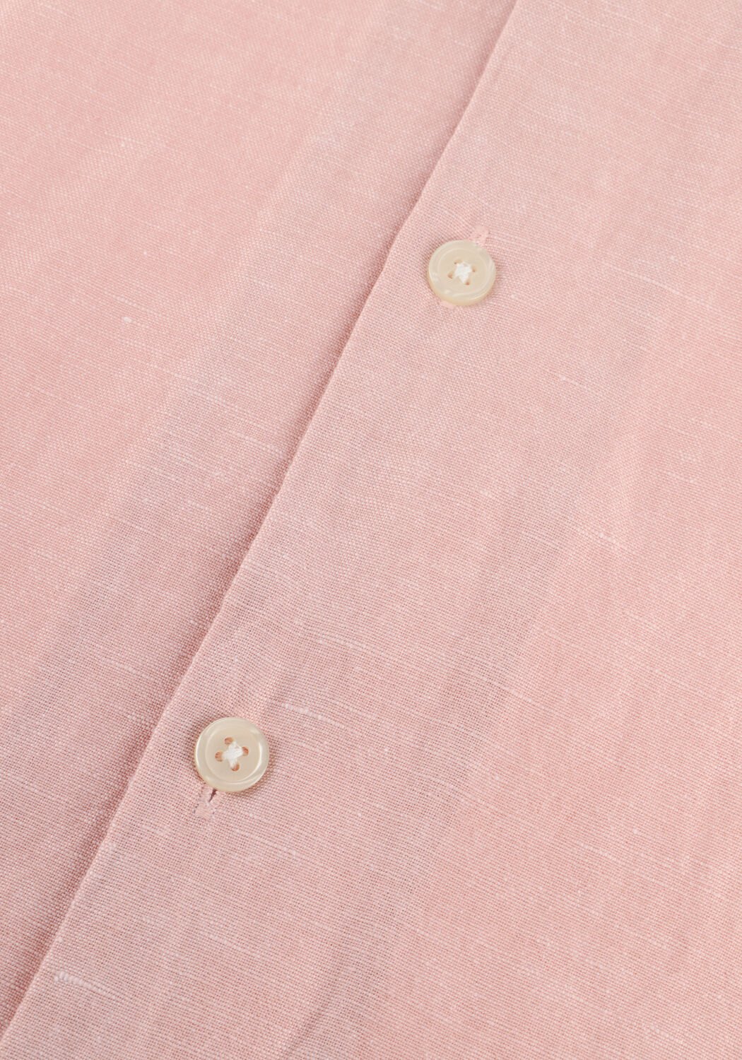 Roze SELECTED MEN Casual overhemd SLHRLXCLAY LINENBLEND SS SHIRT RES NOOS - large