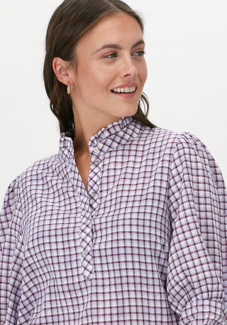 Paarse CO'COUTURE  SANDY DOBBY CHECK SHIRT - large